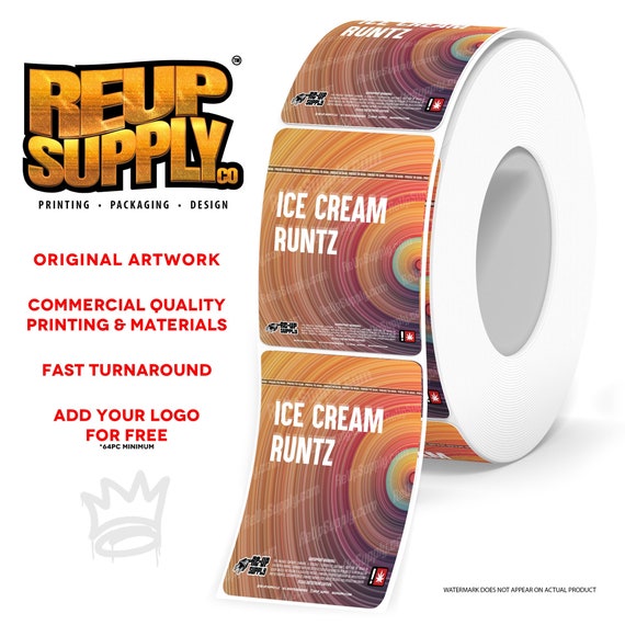 ICE CREAM RUNTZ Cannabis Strain Artwork Labels by Reupsupply Etsy