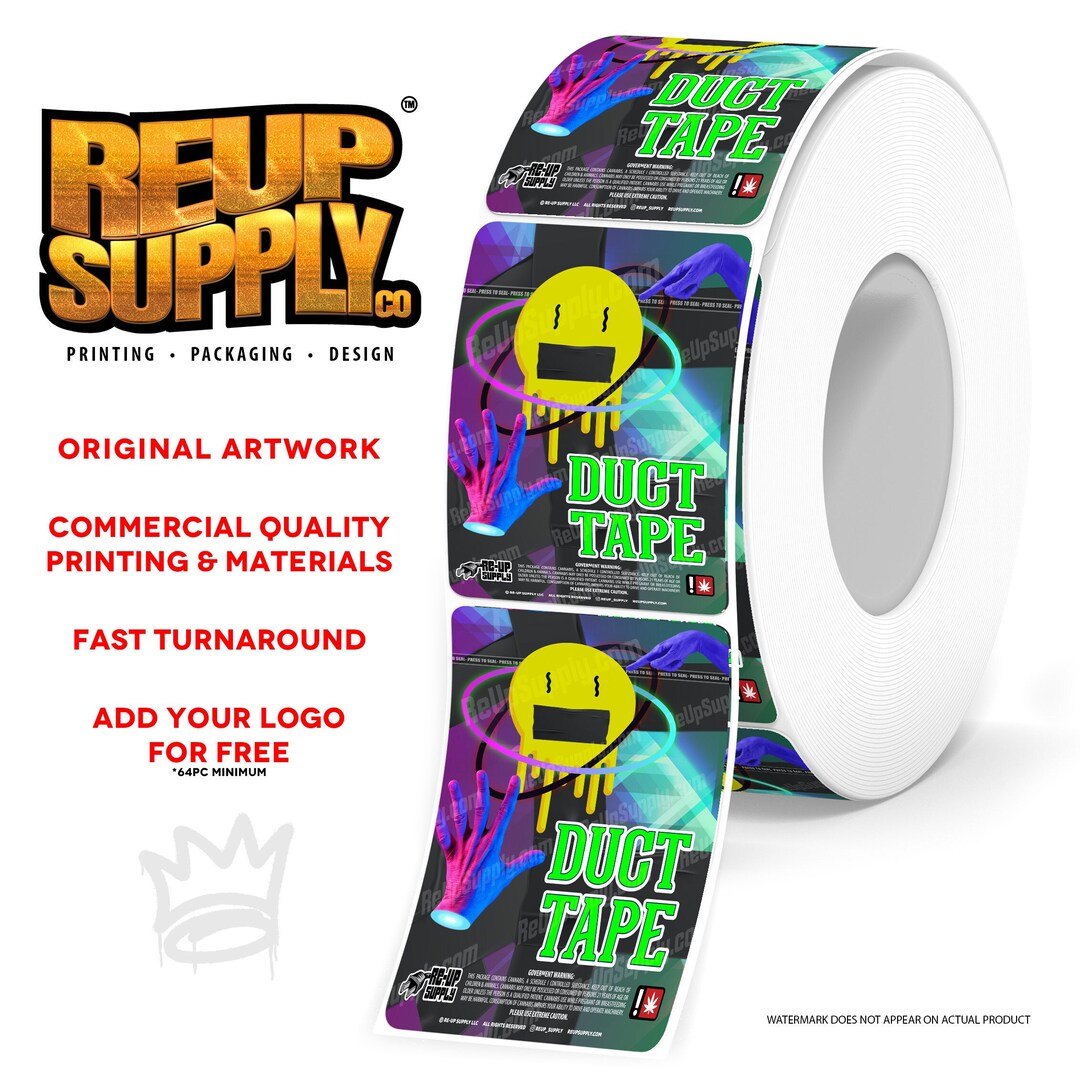 DUCT TAPE Cannabis Strain Artwork HD Labels by Reupsupply Etsy