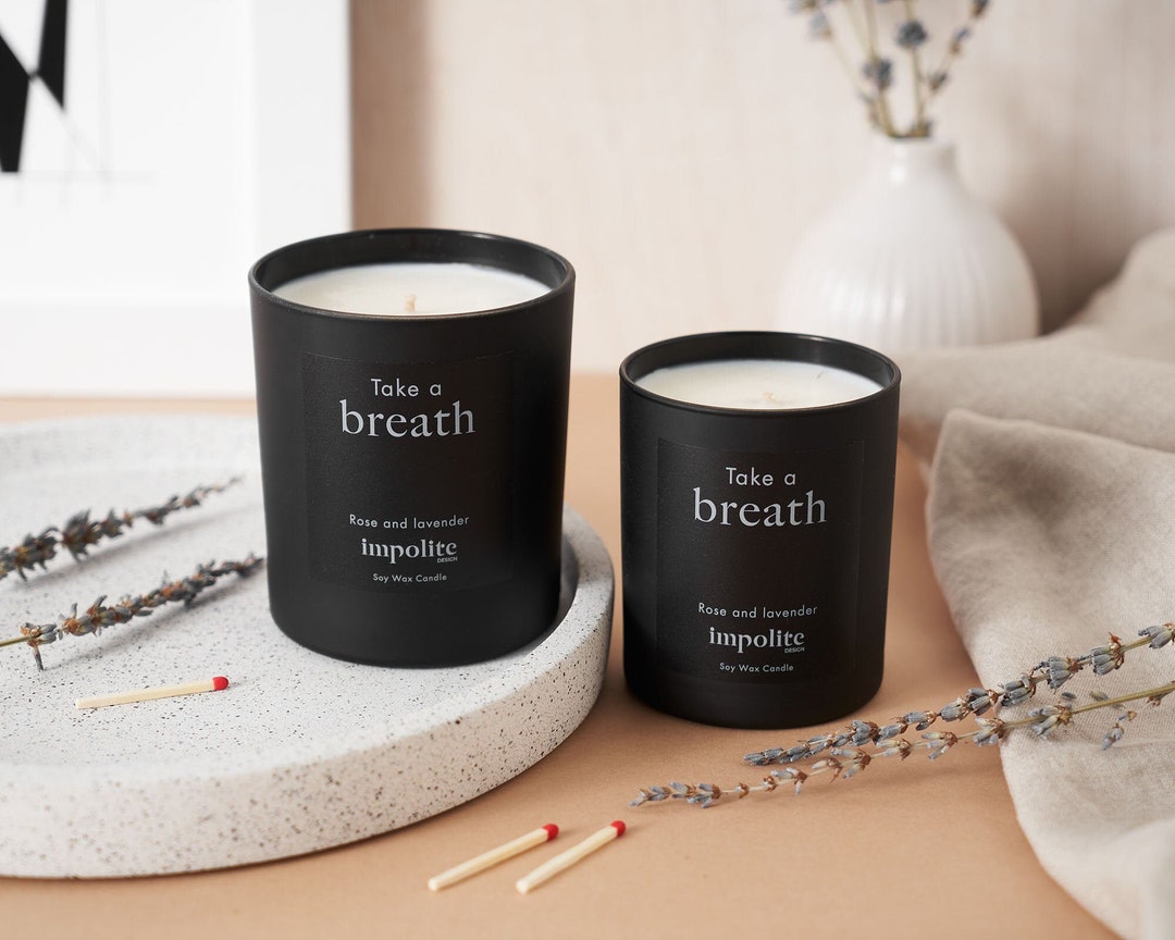 Take a Breathe Candle, Relaxing Candle, Meditation Candle, Yoga Candle