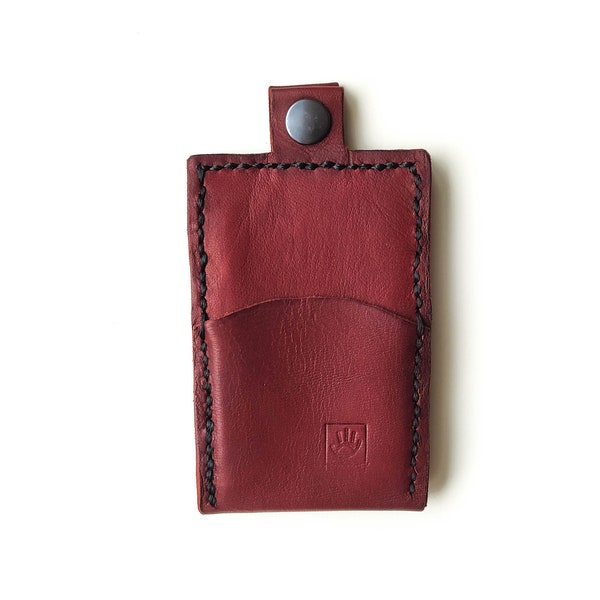 Handmade leather card holder wallet | Tarjetero de piel hecho a mano