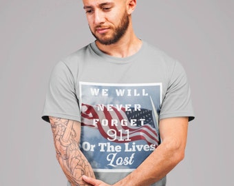 Never Forget 9/11, 20 Years Later Never Forget, 9/11 Memorial Day Shirt, 9/11 20th Anniversary Tee, 11 settembre 2001, 9/11 Tshirt, 9/11
