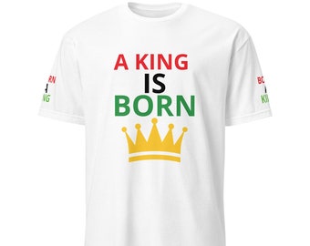 Chemise Un roi est né, chemises anniversaire roi pour homme, cadeau chemise roi, t-shirt roi, t-shirt roi BLM, t-shirt roi, chemise roi reine, couple t