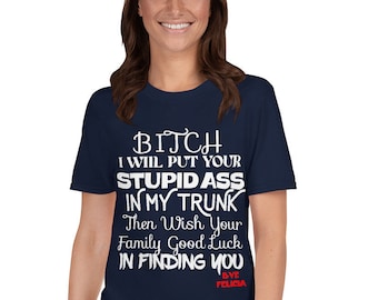 Bitch ik zal je in een kofferbak shirt zetten Grappig sarcastisch shirt Shirt met zeggen sarcastische slogan shirt Grappig shirt Sassy shirt Sarcastisch shirt