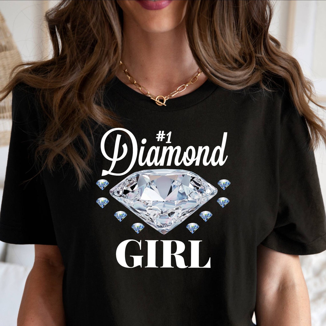 Diamond Shirt, #1 Diamond Girl T Shirt for Women, Graphic Diamond ...
