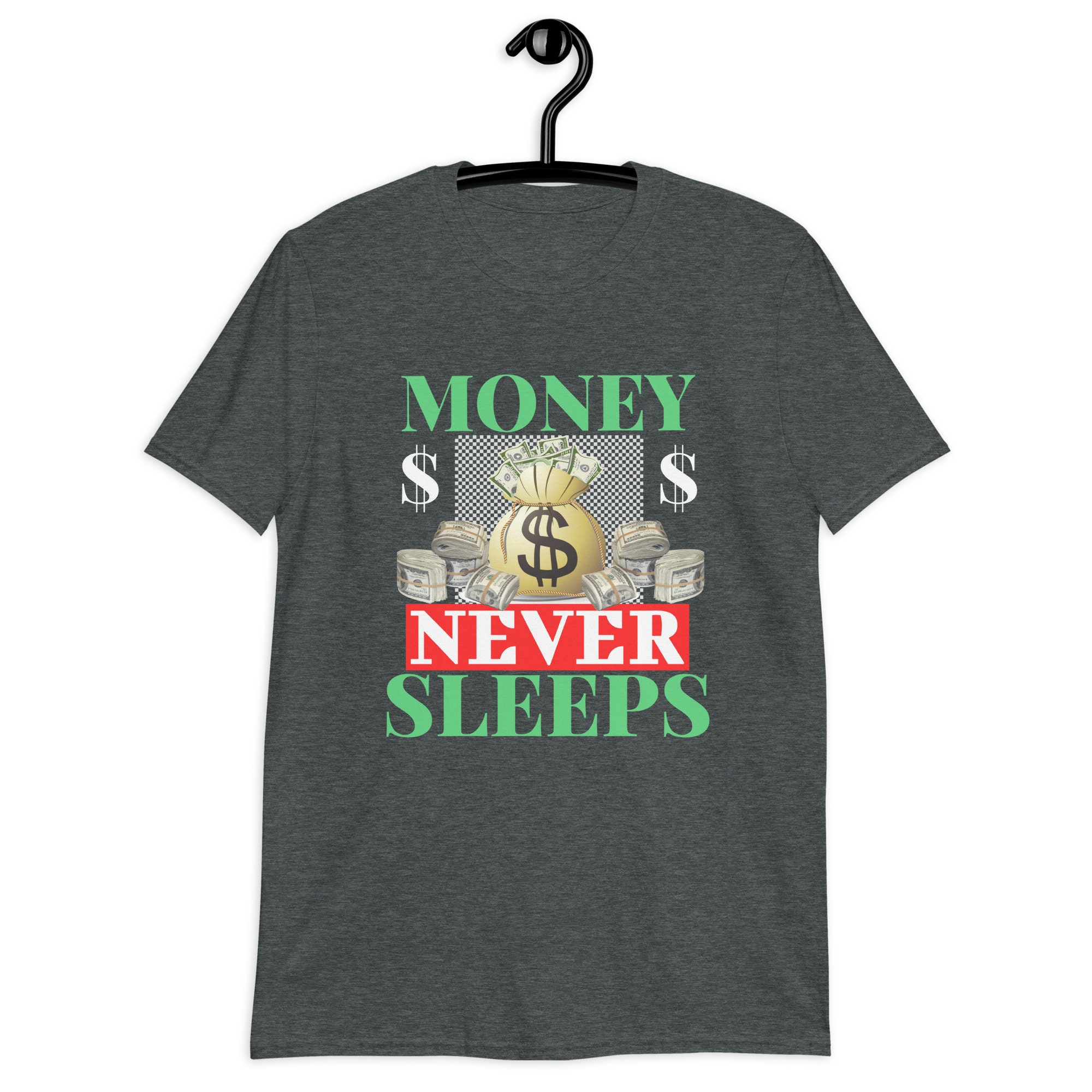Vintage Graphic Rap Money Shirt, Money Never Sleeps T-shirt, Gifts for ...