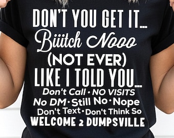 Bitch No Don't You Get It Shirt, Breakup Shirt Women T-shirt, Moving on Tshirt, Heartbreak Recovery Tee, Single Again T Shirt Girl Healing T