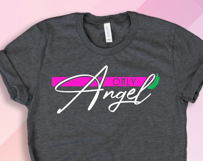Featured listing image: Only Angel unisex shirt short sleeve vintage washed washed shirt shirt america 2020