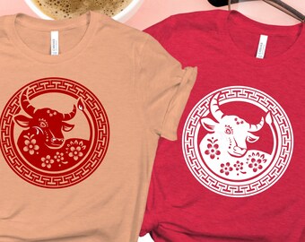 2021 Year of the Ox Chinese New Year clothes Parent and child matching T-shirt