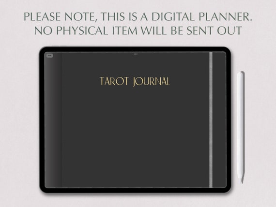 Dark Digital Tarot Journal Digital Tarot Planner Tarot Card -  in 2023