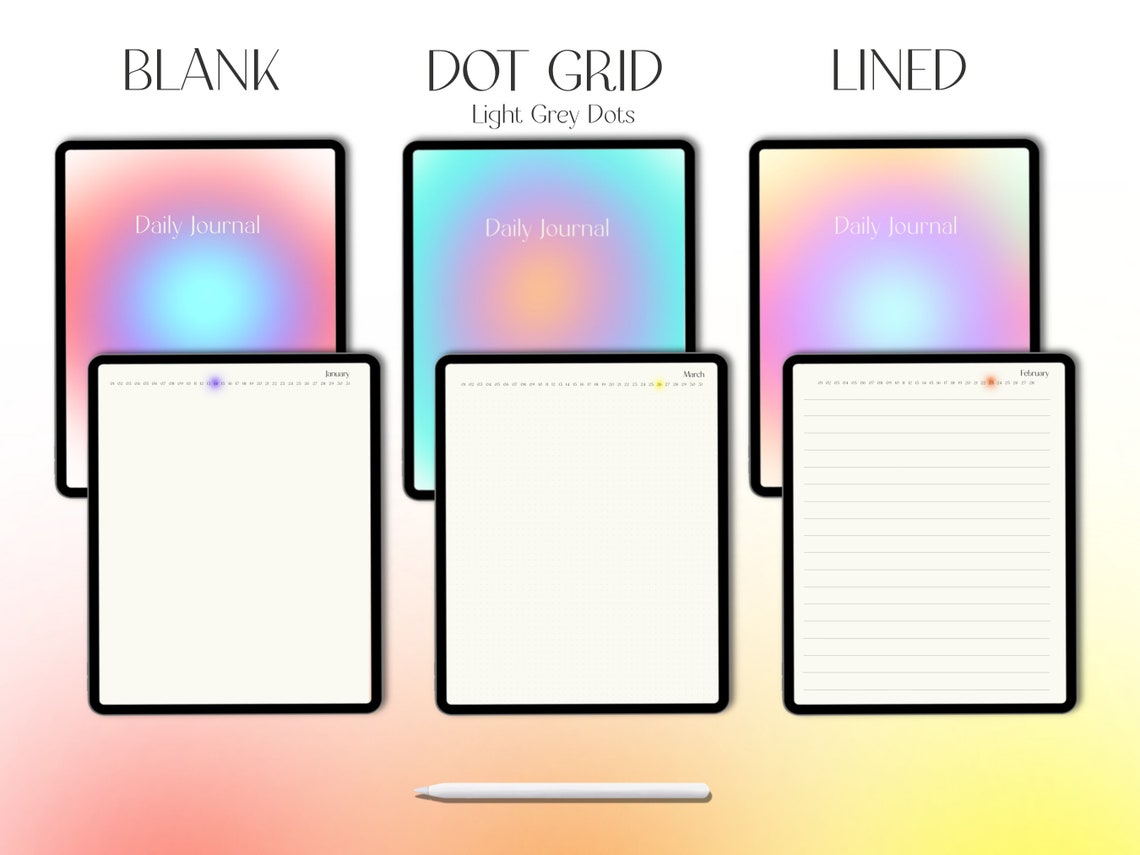 Yearly Digital Journal Goodnotes Journal Aura Journal Etsy