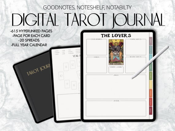 Tarot Journal, DIGITAL Tarot Planner Workbook, Daily Card Reading, Tarot  Spreads, Tarot Deck Notebook, Witch, Grimoire, Oracle, Goodnotes 