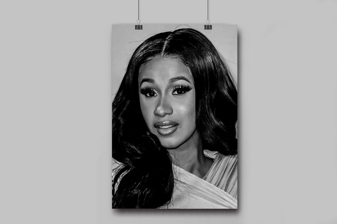 Cardi B Print On Canvas Poster Cardi B Poster Art | Etsy