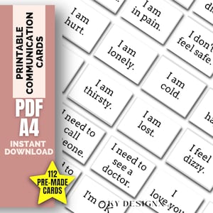 selective mutism, printable Communication Cards, Non-Verbal, Autism, SEN resources,  stroke, visual communication cards, speech and language