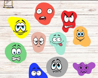 Feelings Clipart, Faces Clipart, for personal and commercial use, clipart commercial use, funny clipart, emotions clipart svg clipart