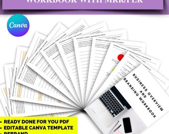 Manual de 60 páginas sobre negocios y marca para vendedores digitales, MRR y PLR / Plantilla Canva en PDF, derechos de reventa maestra, Manual de estrategia de marca