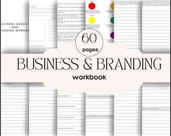 Printable branding workbook and business planner for new start ups or rebranding - Business planner - printable planner - Branding workbook