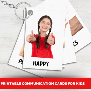 Tarjetas de comunicación imprimibles para niños - no verbal - mutismo selectivo - autismo - tableros de comunicación PEC fotos reales para descargar