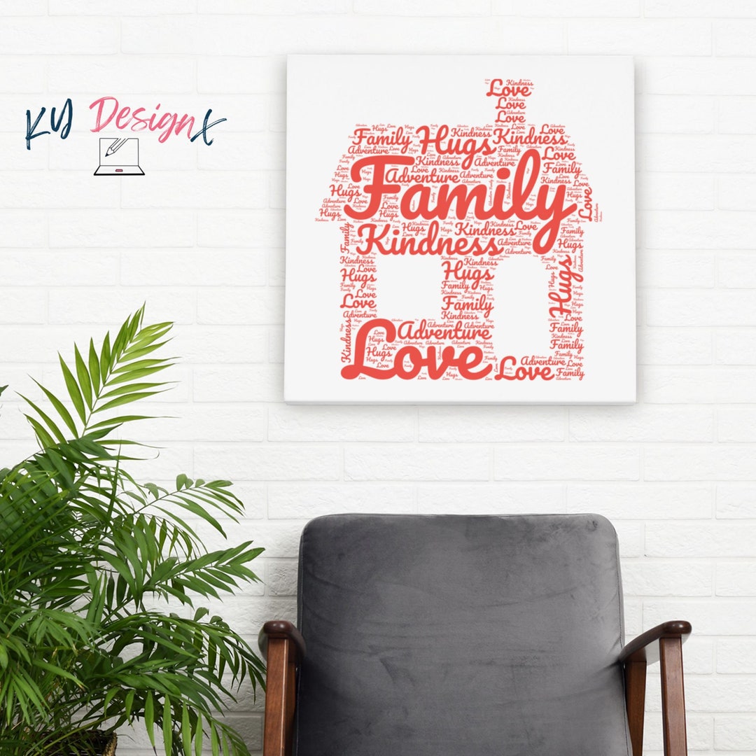 Printable Family Word Cloud Wall Art, Family Wall Art, Printable ...