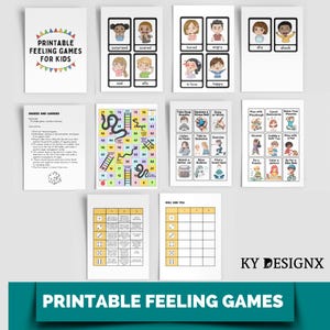 Printable Feelings Games for Kids, Anger management for children, emotions, Social-emotional learning (SEL), Emotional awareness