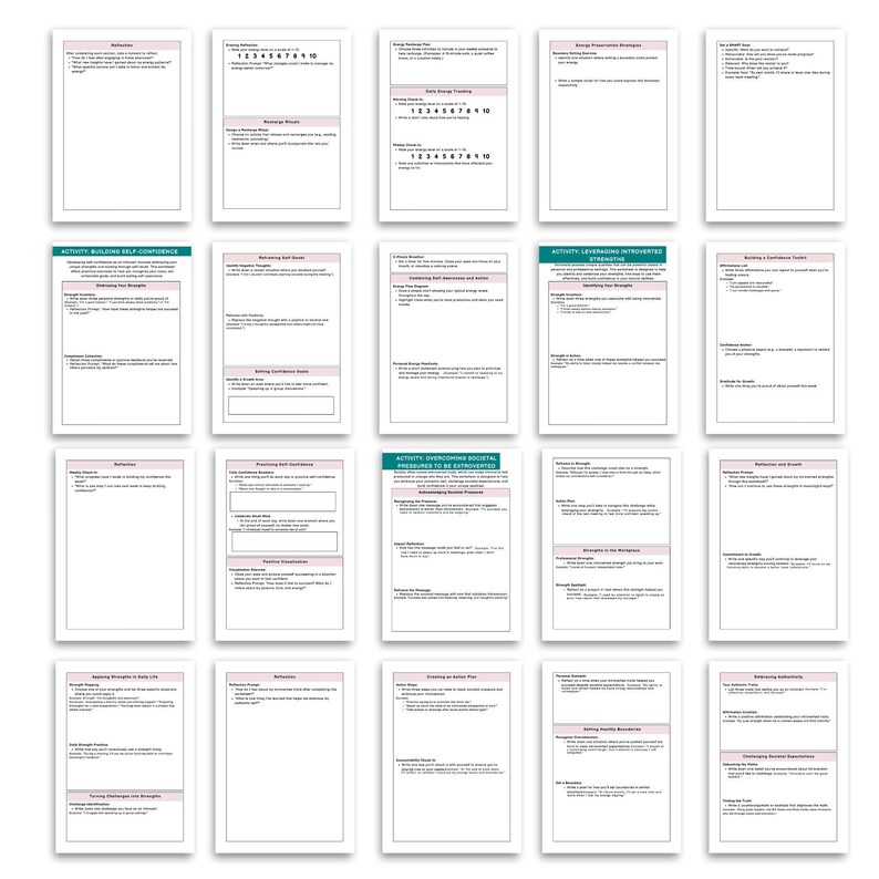 Introversion Worksheet Printable Introvert Journal With Free Printable Introvert Survival Kit ...
