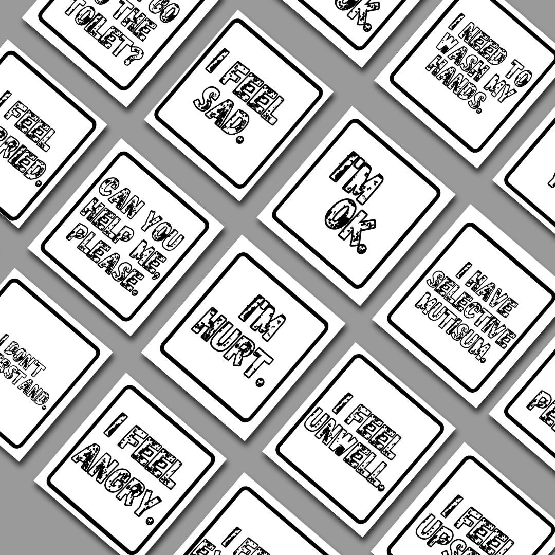 47 Printable communication Cards Children /teens /adults | Etsy
