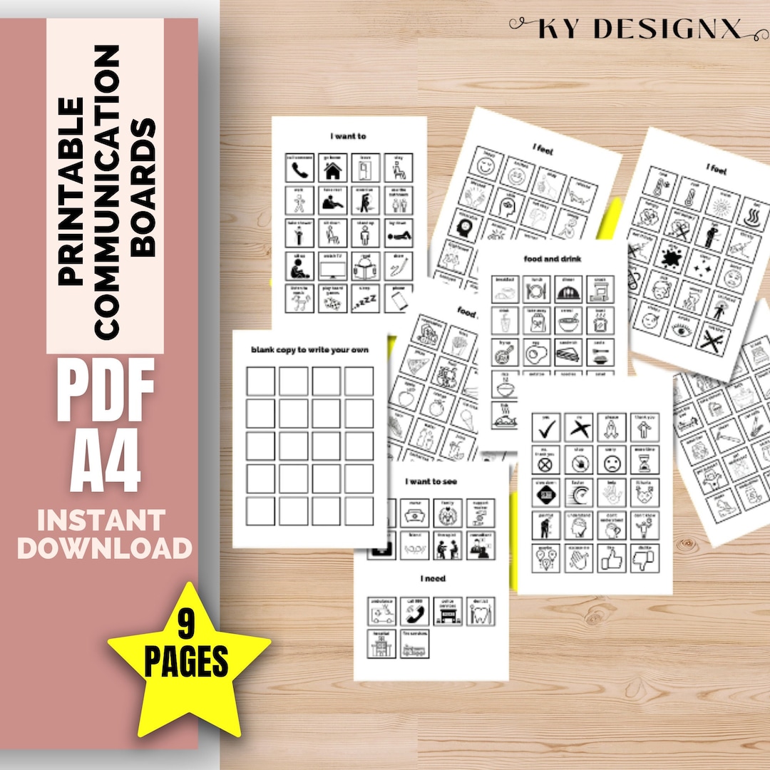 Printable Communication / VISUAL Board for Non-verbal, Autism ...