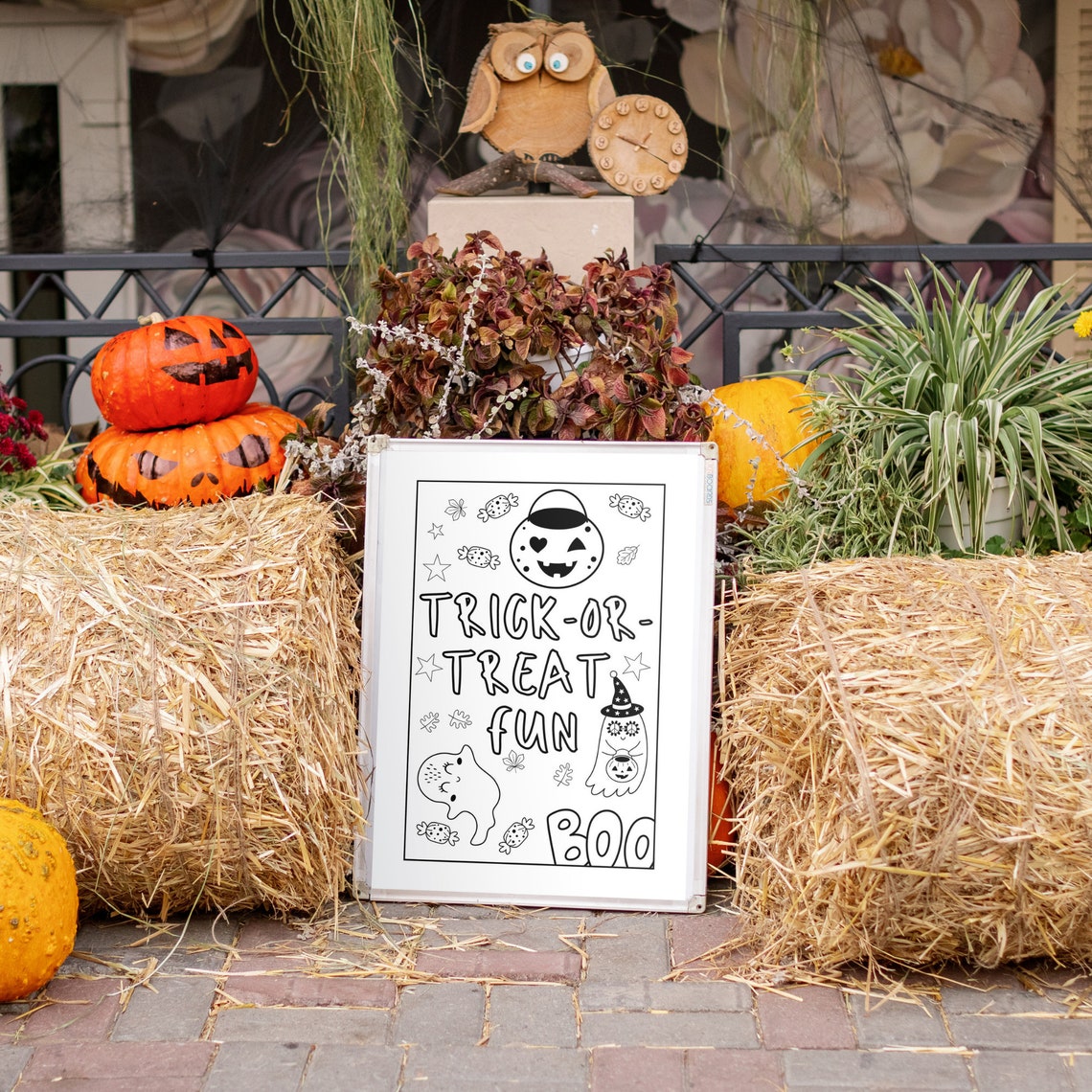 Printable DIY Autumn / Halloween Coloring Book Relaxing Fall Etsy