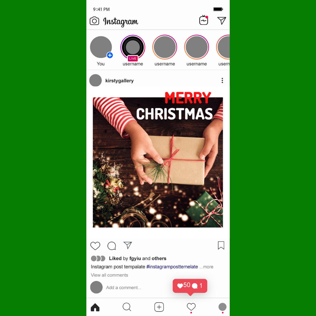 Christmas Instagram Templates Instagram Posts Editable IG - Etsy