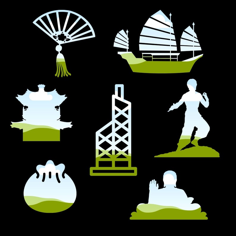 Custom Made Hong Kong Frames for Canva Hong Kong Templates Etsy