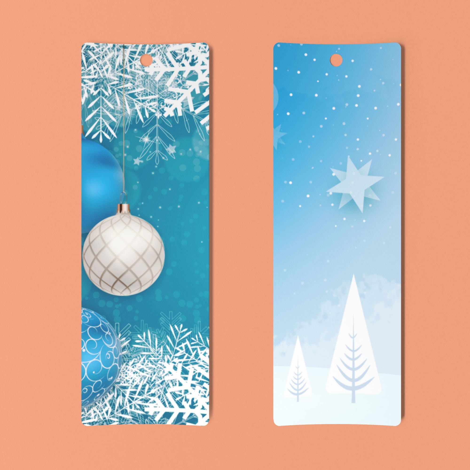 Christmas Printable Bookmarks Holiday Bookmarks Festive - Etsy