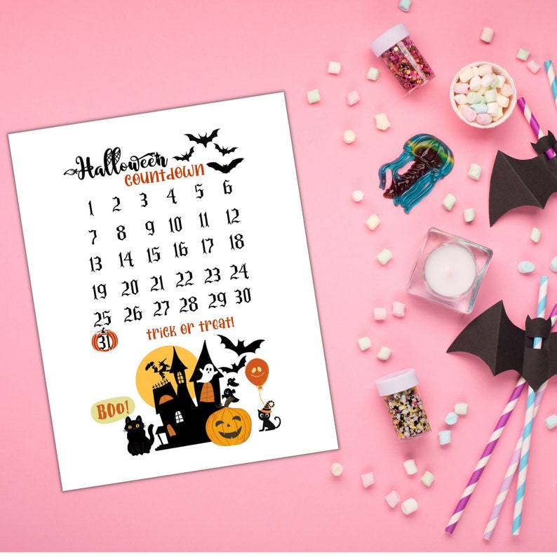 Printable Halloween Countdown Halloween Printable Part Etsy