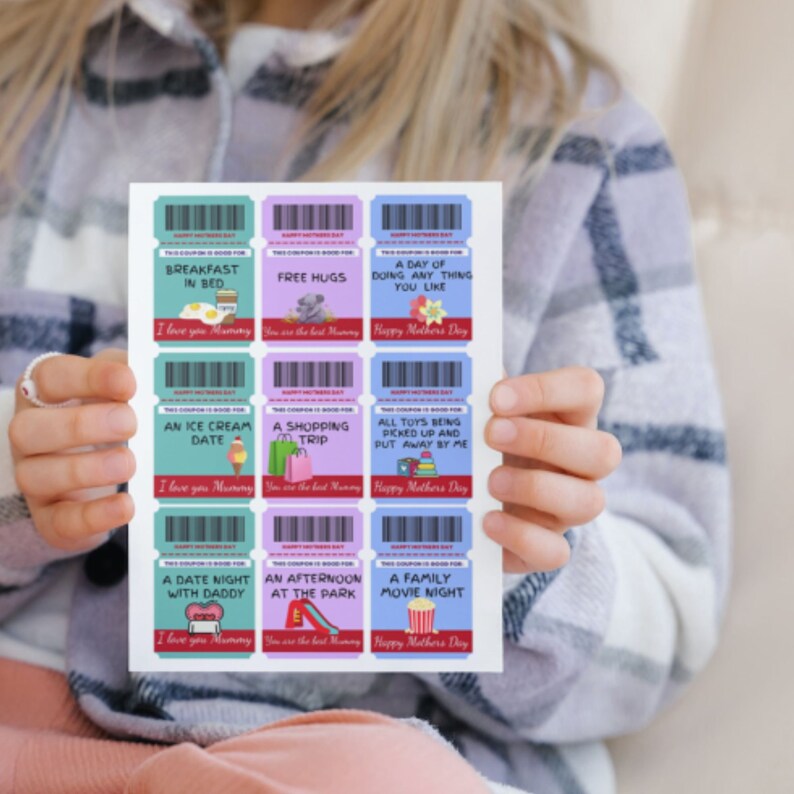 Printable Coupons for Mummy Mothers Day, Mothers Day Printable for Kids ...