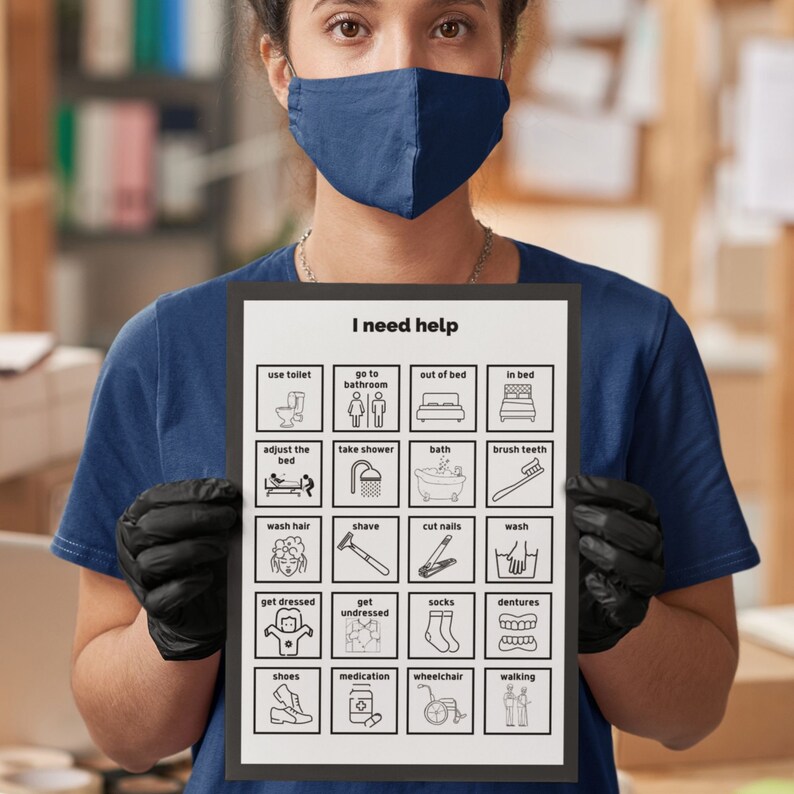 Printable Communication Board for Nonverbal or Recovery From Illness, Communication Aids Etsy