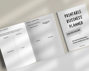 Printable Business Planner for Etsy Shop - small online business - Business Planner - branding workbook for etsy - small business planner