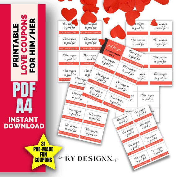 Printable Love Coupons Printable Wedding Anniversary Love - Etsy