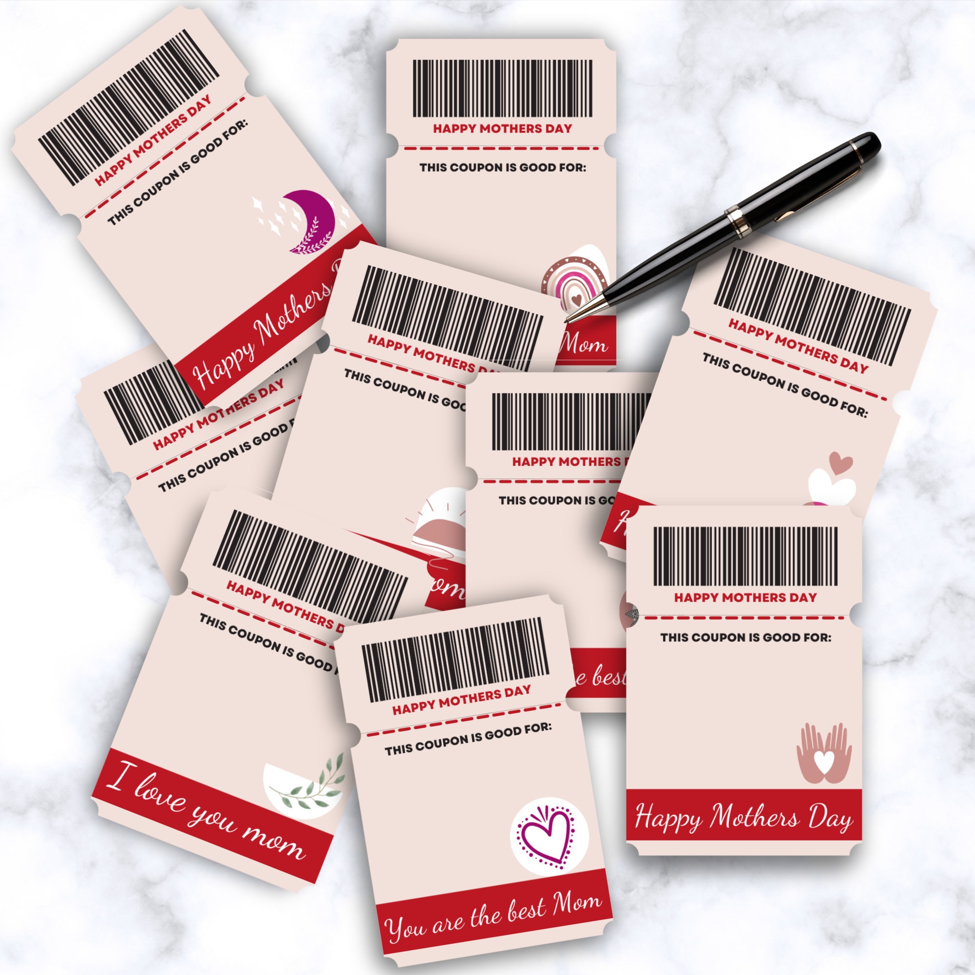 Printable Mom Coupon for Mothers Day, Printable Coupons for Mummy, Mom Mum, Mothers Day ...