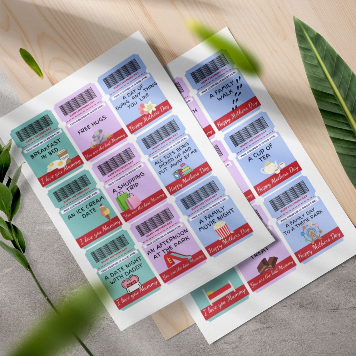 Printable Coupons for Mummy Mothers Day, Mothers Day Printable for Kids ...
