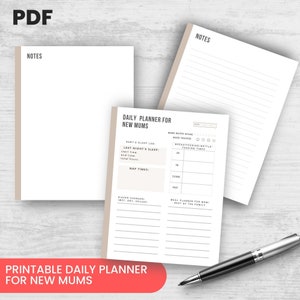 Printable daily Planner for New Mums - Motherhood Daily Schedule  - Baby Routine  - First-Time Moms Postpartum