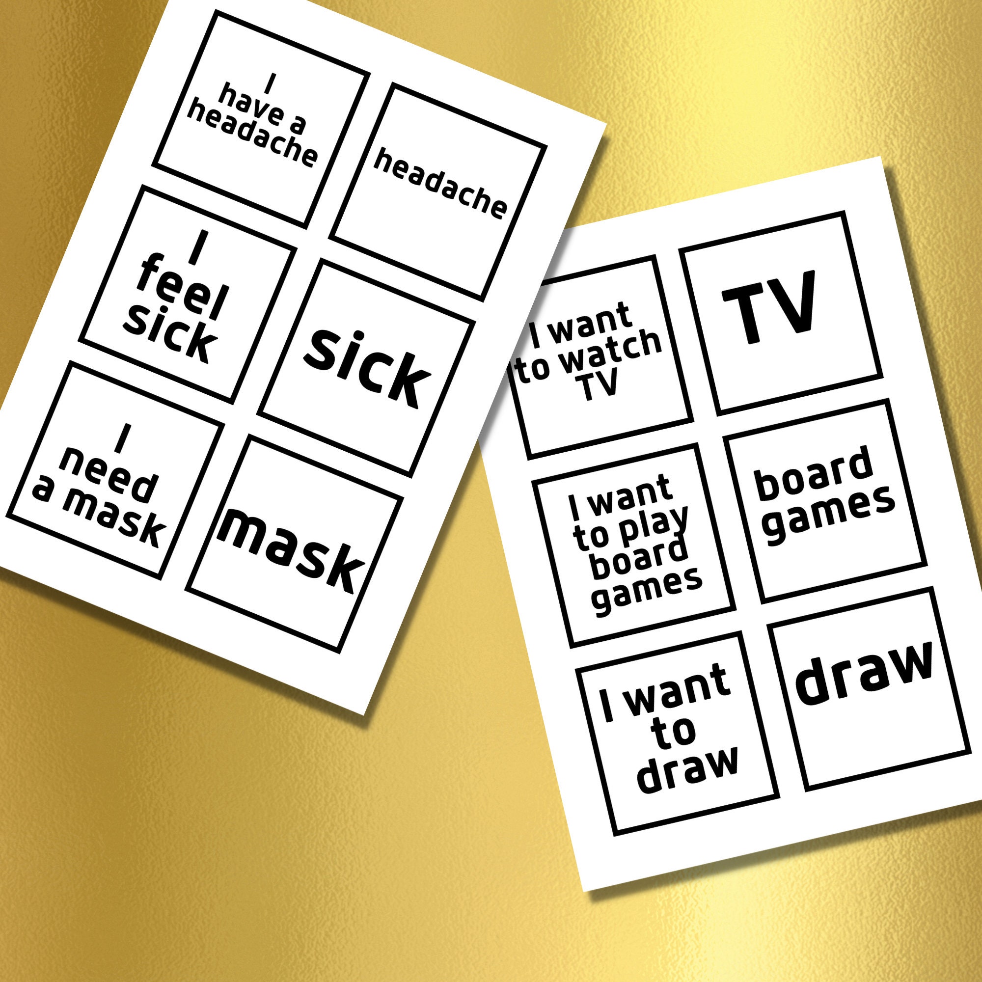 180 Printable Communication Cards for Non-verbal, Autism, Selective ...