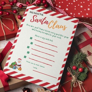Carta imprimible de Querido Papá Noel. PDF CARTA T SANTA, Carta de Papá Noel,