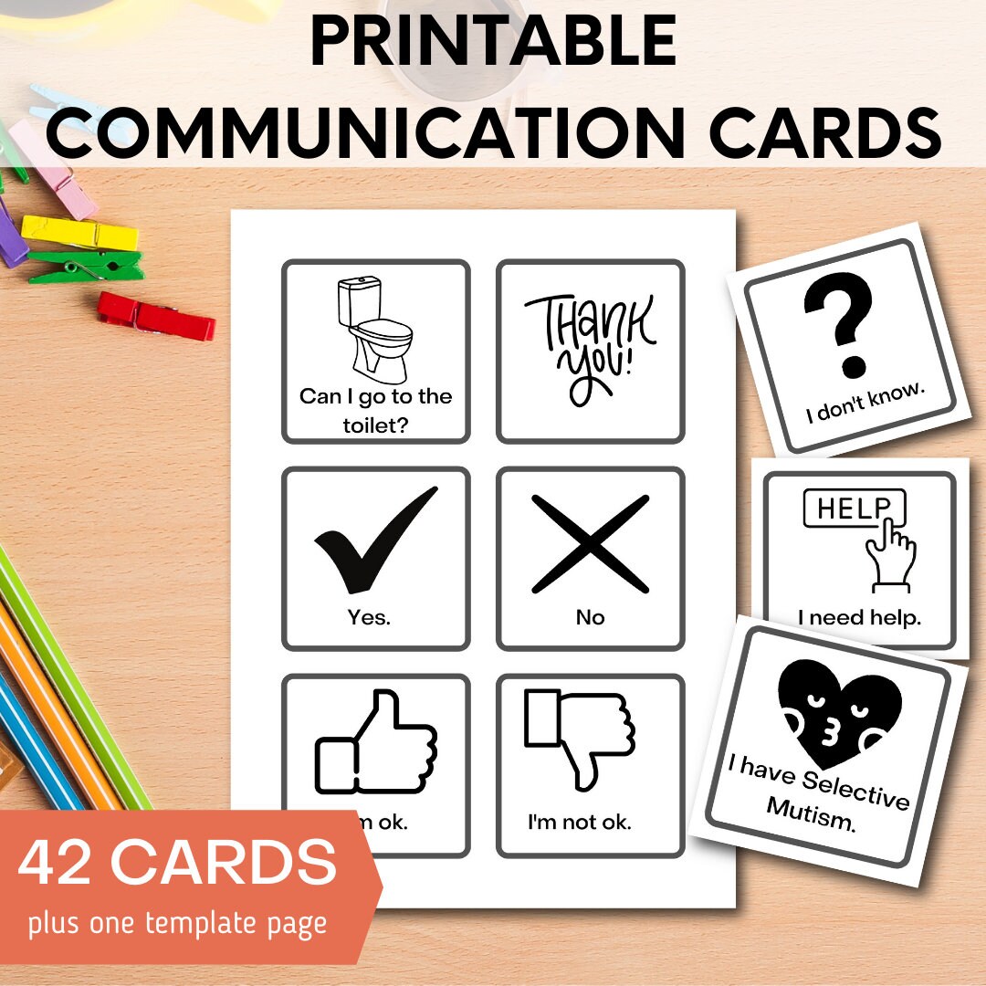 Printable Nonverbal Communication Cards