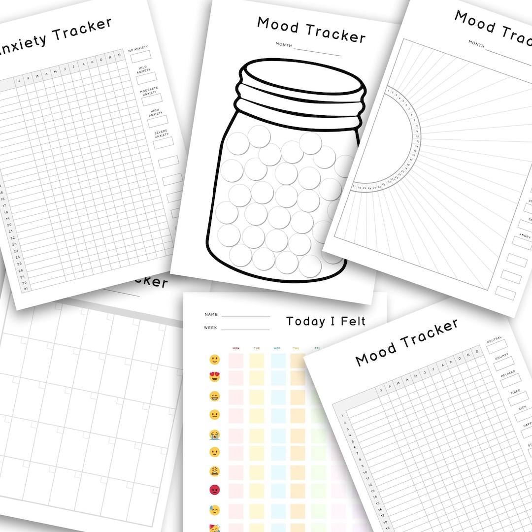 Printable Mood Trackers – Editable Canva Template With MRR PLR Rights ...