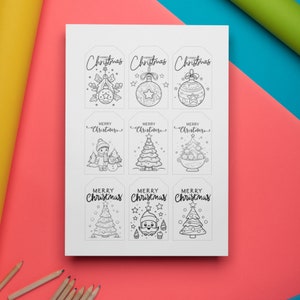 100 Printable Colorable Christmas Gift Tags - Diy Gift Tags - Color in ...