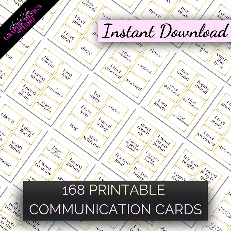 Printable Communication Cards for Stroke, Dementia, Nonverbal, Selective Mutism, Help Your