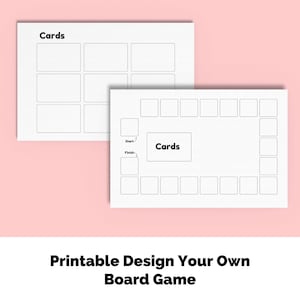 Design your own board game / Printable Blank Board Game / DIY Board Games /