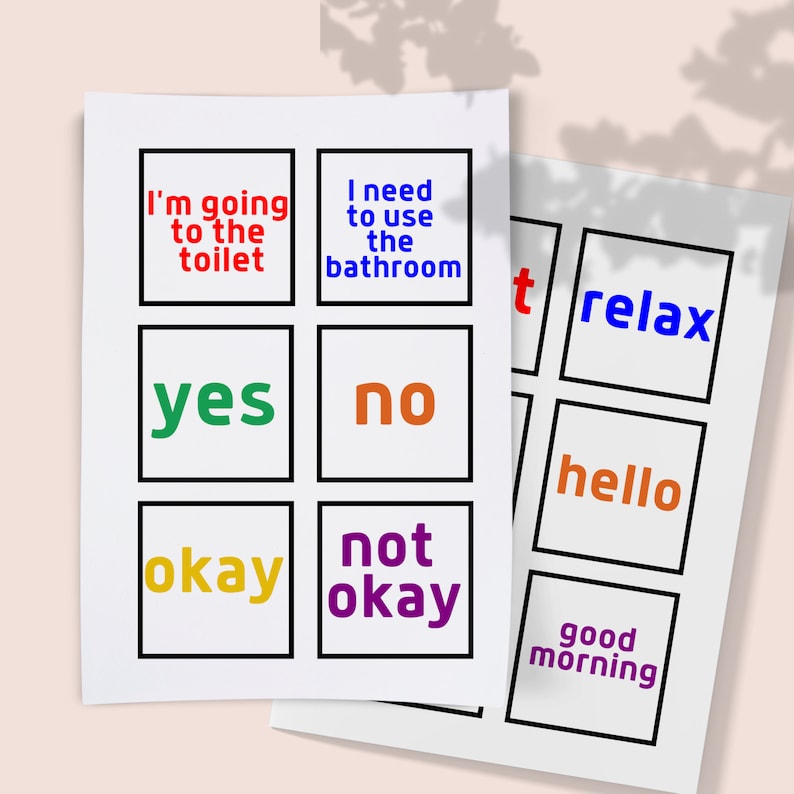 180 Printable Communication Cards for Non-verbal, Autism, Selective ...