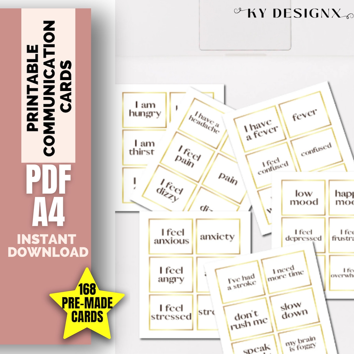Printable Communication Cards for Stroke, Dementia, Nonverbal