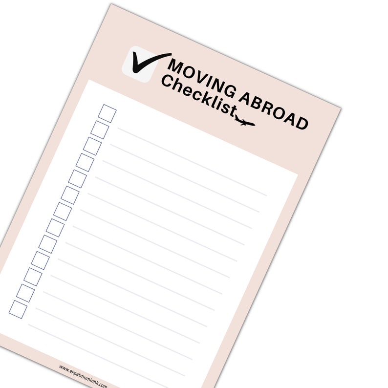 Moving Abroad checklist