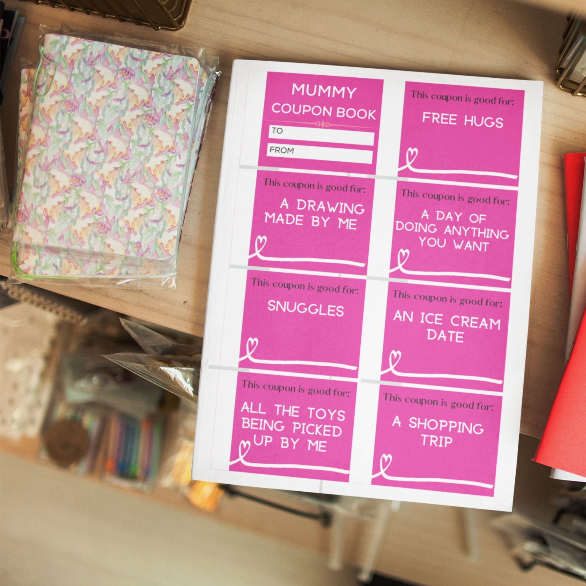 Printable MOTHERS DAY Coupons Editable Coupon Book, Mummy Vouchers ...