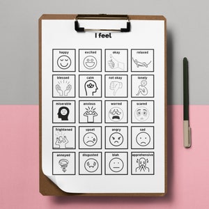 Afdrukbaar communicatie-/visueel bord voor non-verbaal, autisme en selectief mutisme afdrukbare materialen leerstoornissen, hulpmiddelen voor speciale behoeften